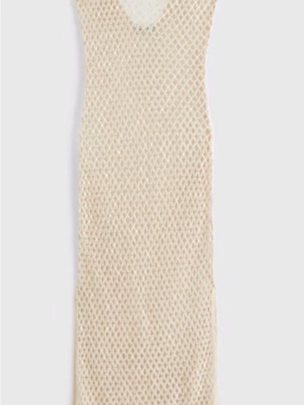 Abercrombie & Fitch Crochet-Style Scoopneck Maxi Dress Coverup - Cream XS - Picture 5 of 6